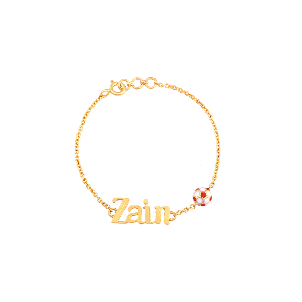 Football Letter Zain Bracelet - Arista Jewels
